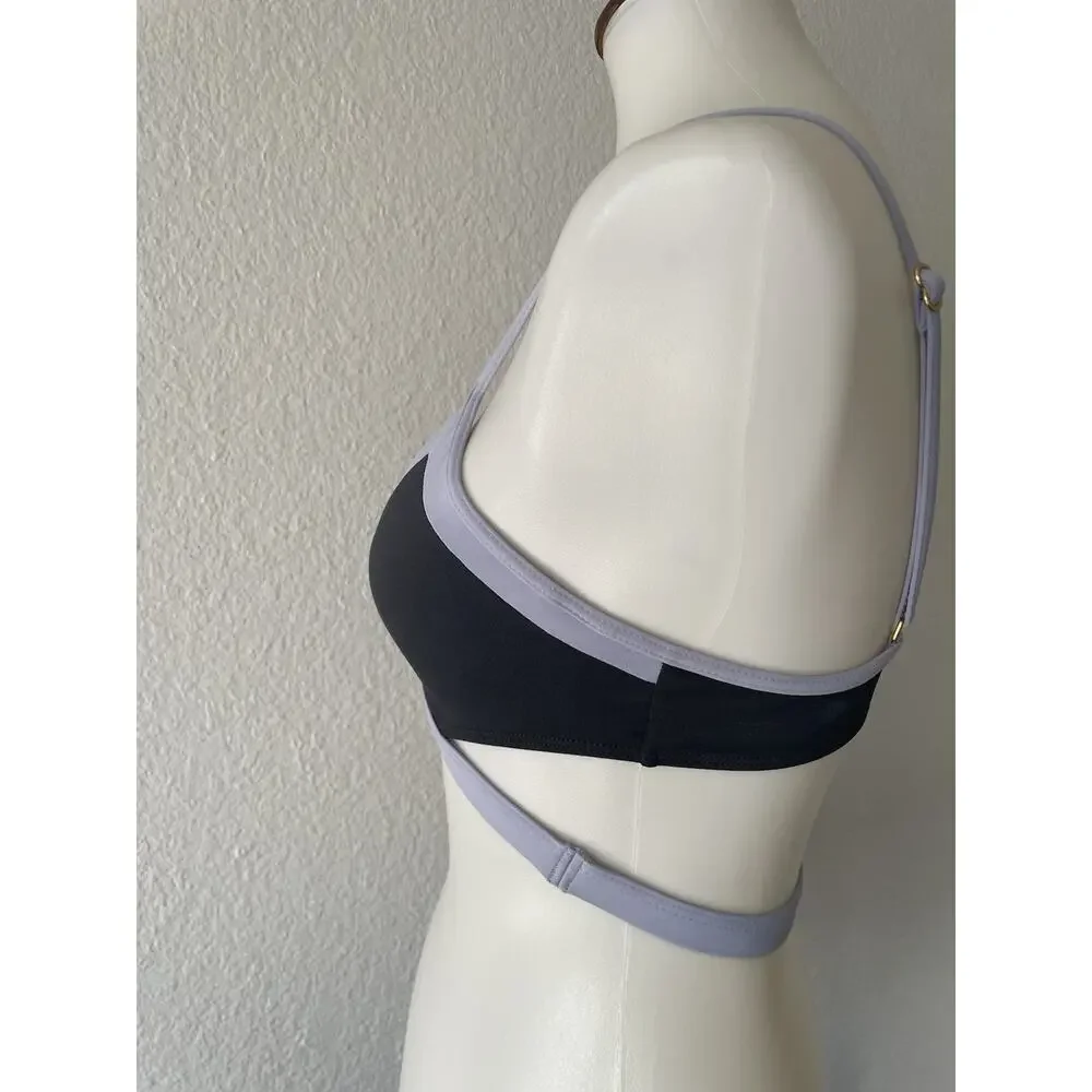 L*Space Swim Bikini Top Plunge Colorblock Swimwear